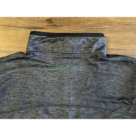 Colorado‎ State University Colosseum Mens Black Marbled LS Shirt 1/4 Zip… - Picture 8 of 9
